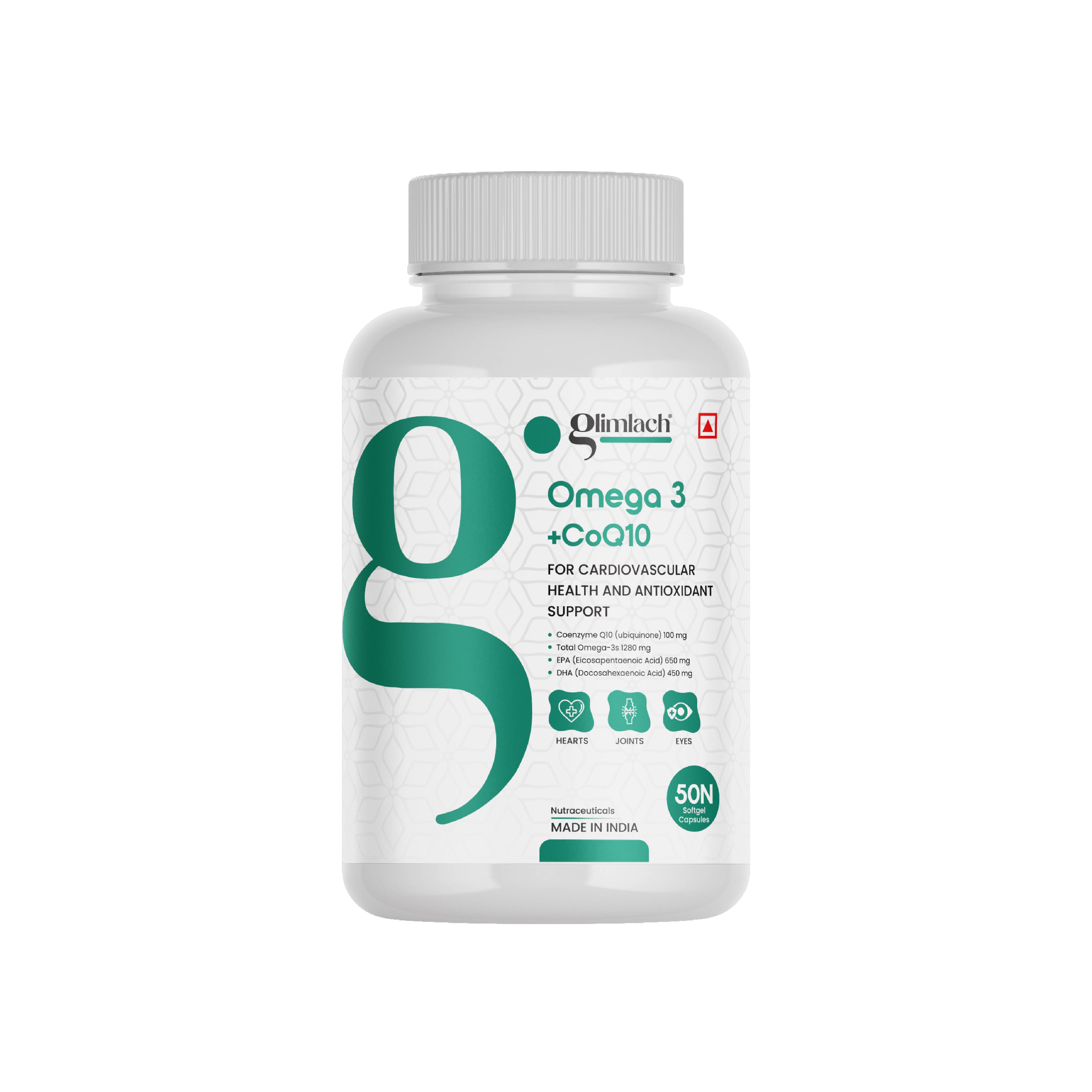 Glimlach Omega 3 + CoQ10 — 50N Softgel Capsules